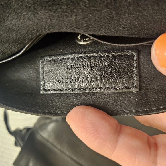 Saint Laurent Black Leather Teddy Bucket Bag - Picture 10 of 13